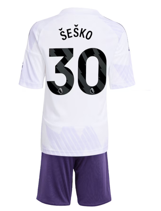 MANCHESTER UNITED 2025/2026 DRITTES KINDER-TRIKOTSET - ŠEŠKO #30