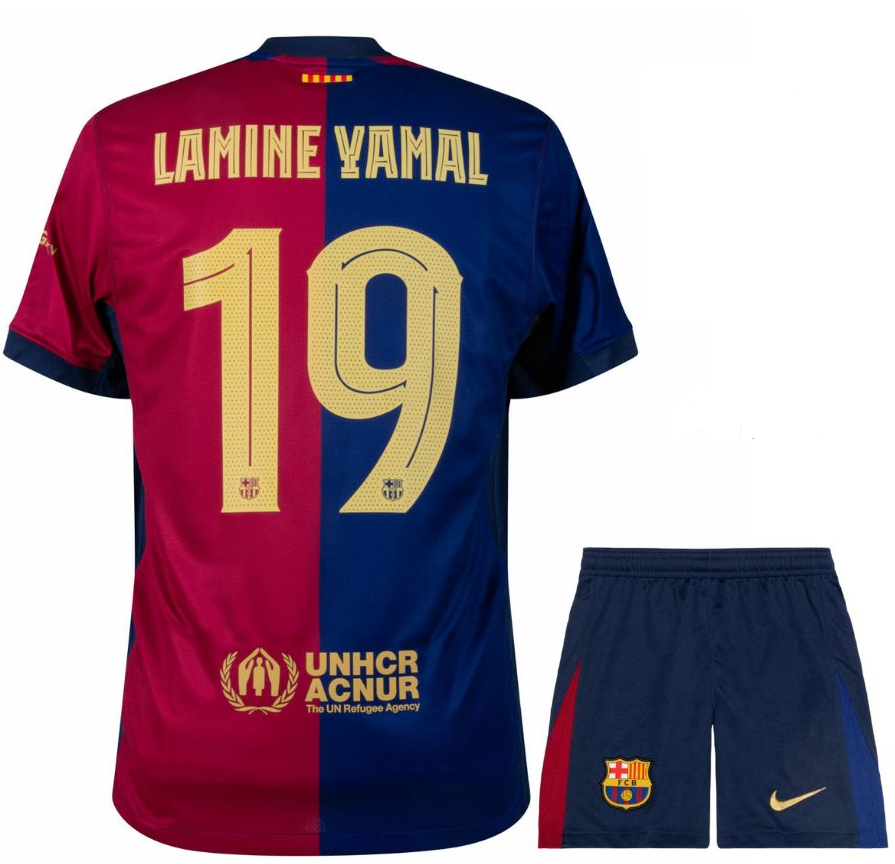FC BARCELONA HEIMTRIKOT-SET FÜR KINDER 2024/25 – LAMINE YAMAL #19